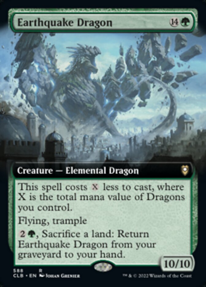 Earthquake Dragon (Extended Art) - (Foil): Commander Legends: Battle for Baldur's Gate