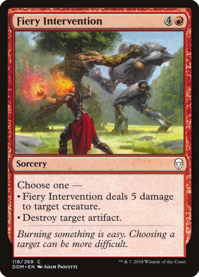 Fiery Intervention - (Foil): Dominaria