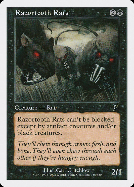 Razortooth Rats - (Foil): Seventh Edition