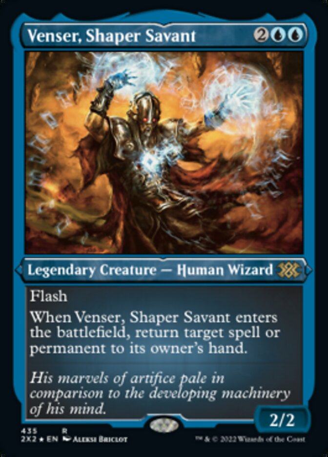Venser, Shaper Savant (Foil Etched) - (Foil): Double Masters 2022