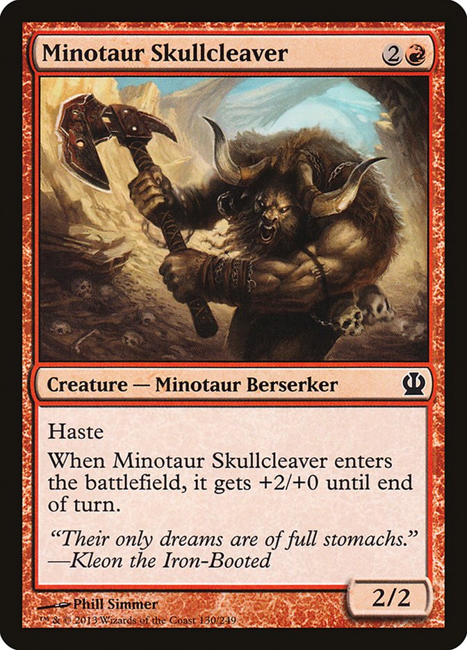 Minotaur Skullcleaver - (Foil): Theros