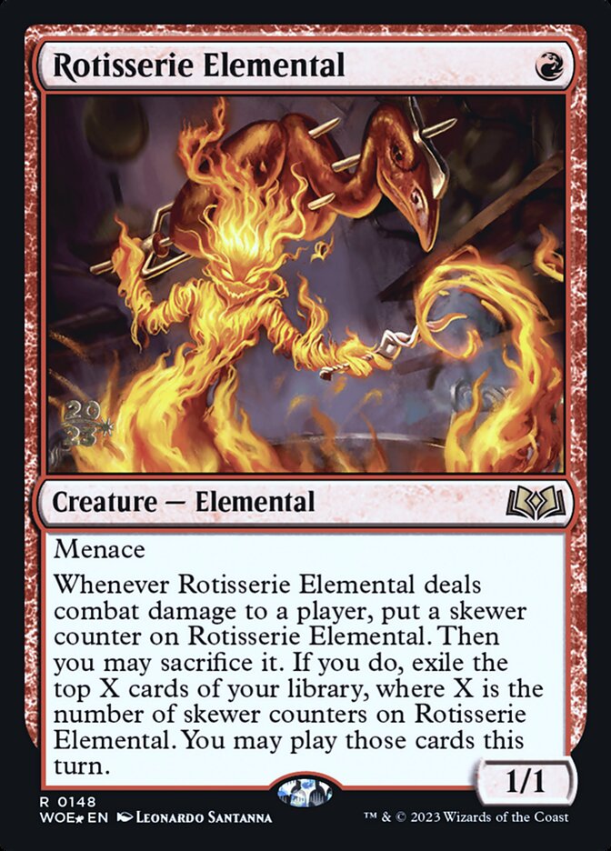 Rotisserie Elemental (Prerelease) (Wilds of Eldraine) - (Foil): Wilds of Eldraine Promos