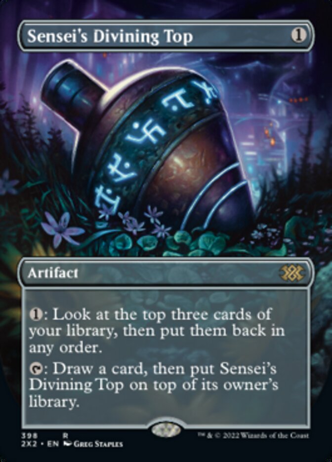 Sensei's Divining Top (Borderless) - (Foil): Double Masters 2022