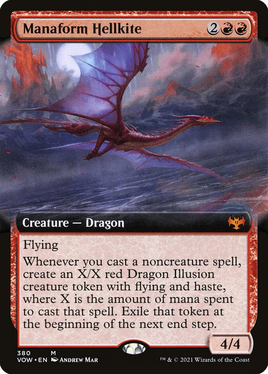 Manaform Hellkite (Extended Art) - (Foil): Innistrad: Crimson Vow