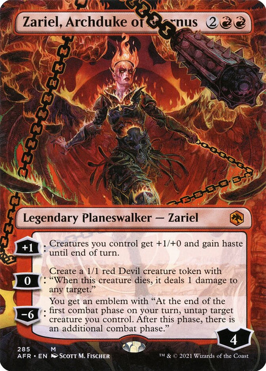 Zariel, Archduke of Avernus (Borderless) - (Foil): Adventures in the Forgotten Realms