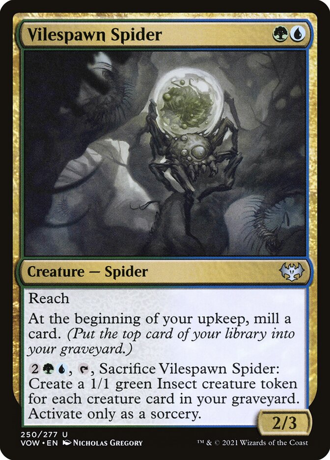 Vilespawn Spider - (Foil): Innistrad: Crimson Vow