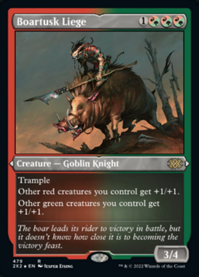 Boartusk Liege (Foil Etched) - (Foil): Double Masters 2022