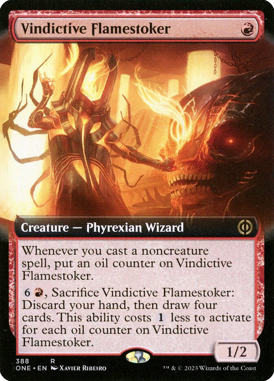 Vindictive Flamestoker (Extended Art): Phyrexia: All Will Be One