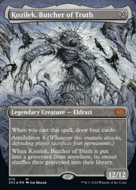 Kozilek, Butcher of Truth (Borderless) (Textured Foil) - (Foil): Double Masters 2022