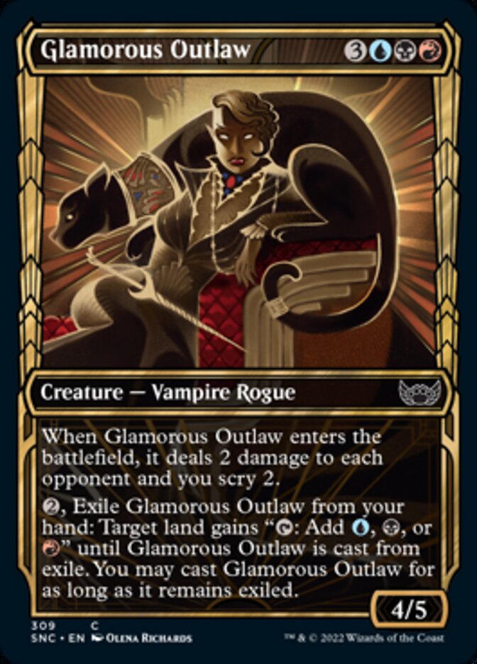 Glamorous Outlaw (Showcase) - (Foil): Streets of New Capenna