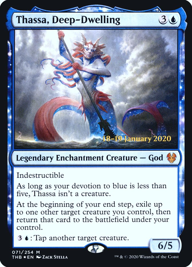 Thassa, Deep-Dwelling - (Foil): Theros Beyond Death Promos