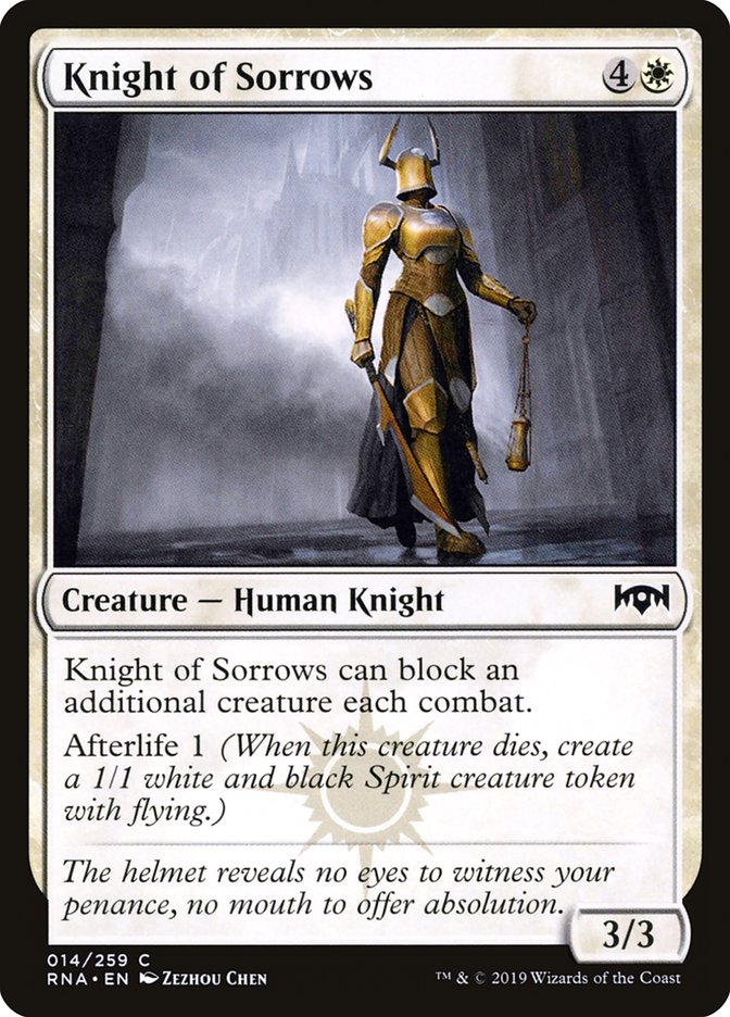 Knight of Sorrows - (Foil): Ravnica Allegiance
