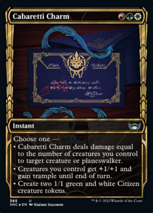 Cabaretti Charm (Showcase) (Gilded Foil) - (Foil): Streets of New Capenna