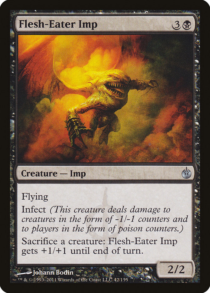 Flesh-Eater Imp - (Foil): Mirrodin Besieged