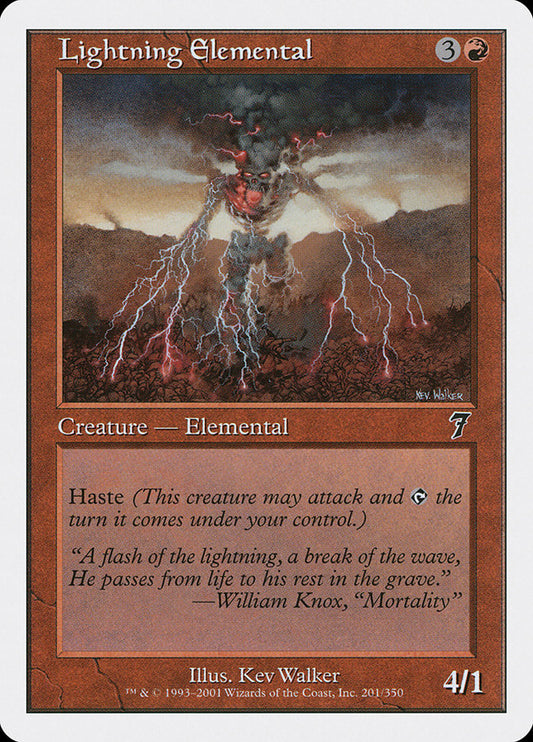 Lightning Elemental - (Foil): Seventh Edition