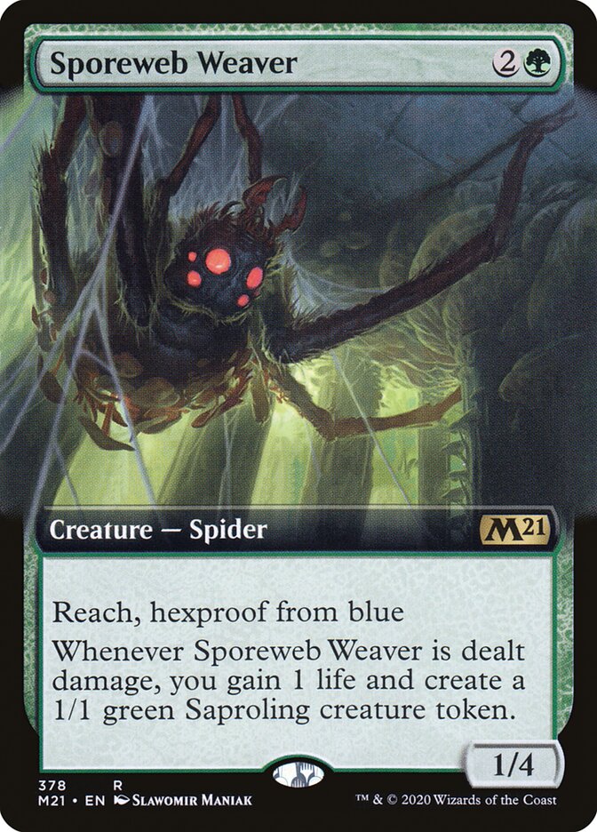 Sporeweb Weaver (Extended Art): Core Set 2021