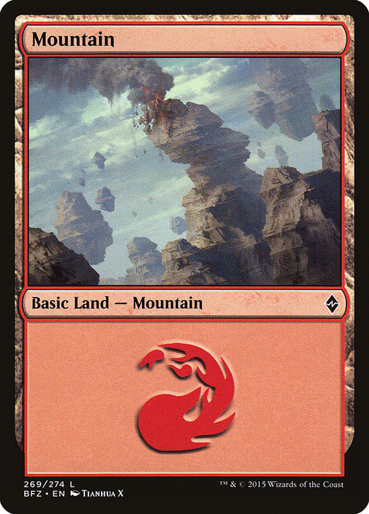 Mountain - (Foil): Battle for Zendikar