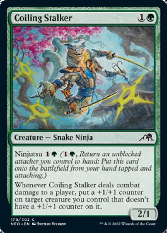 Coiling Stalker - (Foil): Kamigawa: Neon Dynasty