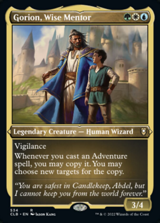 Gorion, Wise Mentor (Foil Etched) - (Foil): Commander Legends: Battle for Baldur's Gate