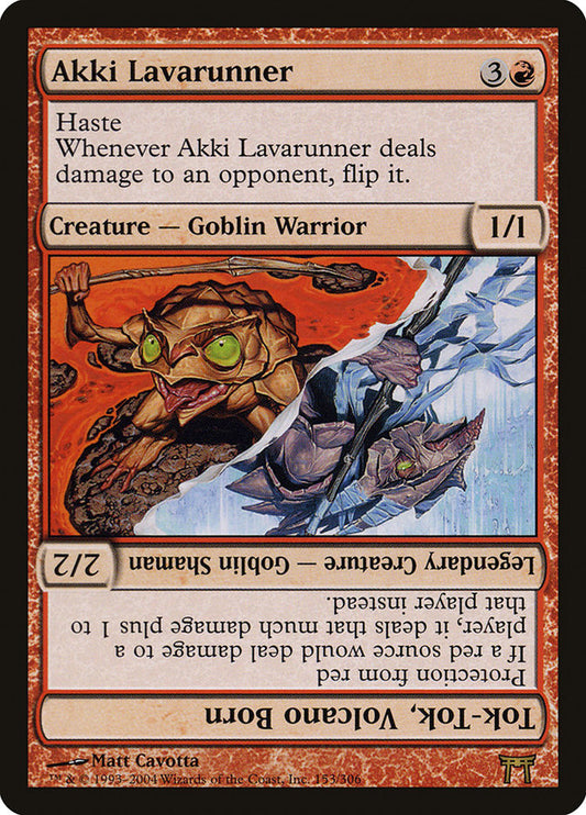 Akki Lavarunner // Tok-Tok, Volcano Born: Champions of Kamigawa