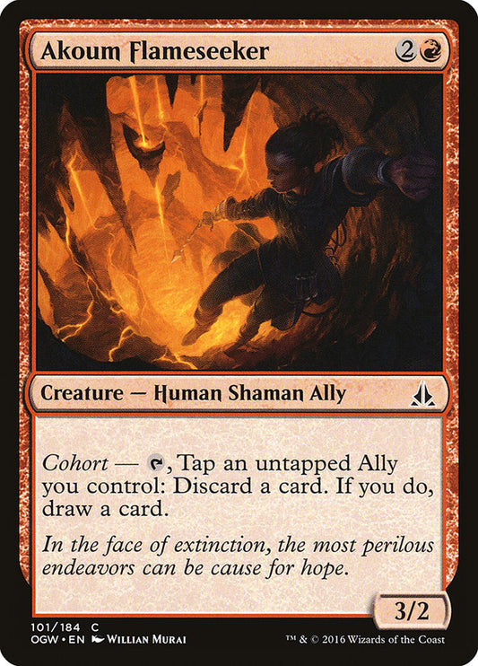 Akoum Flameseeker - (Foil): Oath of the Gatewatch