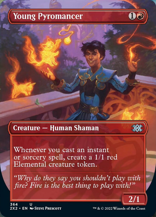 Young Pyromancer (Borderless) - (Foil): Double Masters 2022