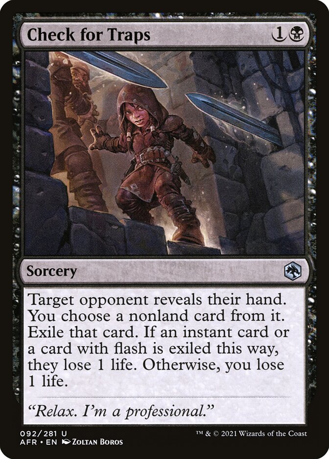 Check for Traps - (Foil): Adventures in the Forgotten Realms