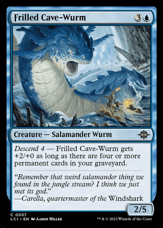 Frilled Cave-Wurm - (Foil): Lost Caverns of Ixalan
