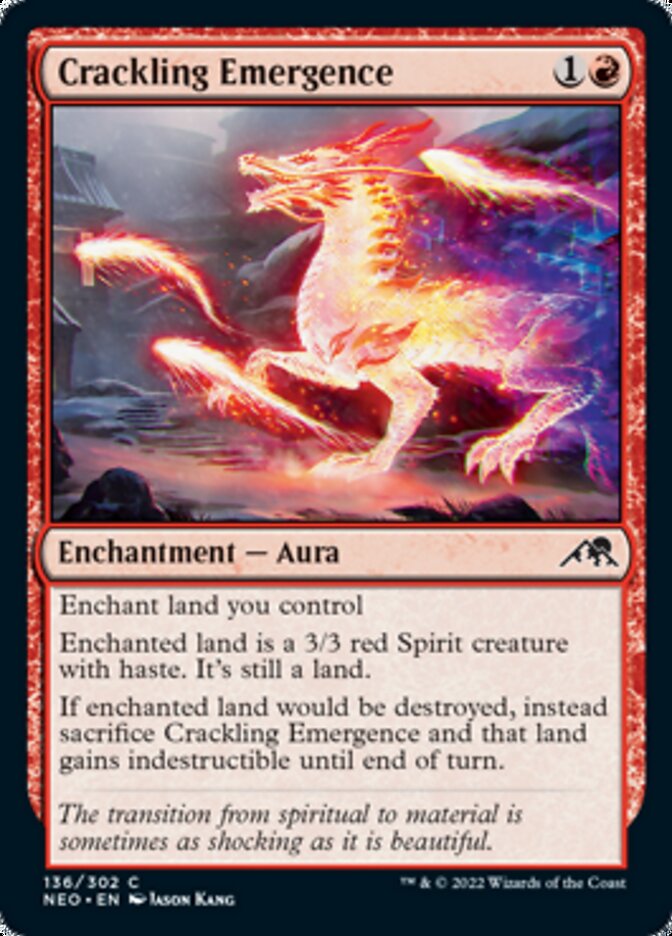 Crackling Emergence - (Foil): Kamigawa: Neon Dynasty