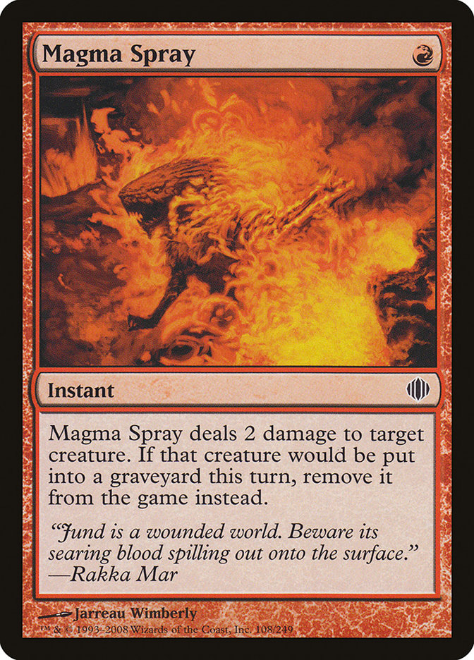 Magma Spray: Shards of Alara