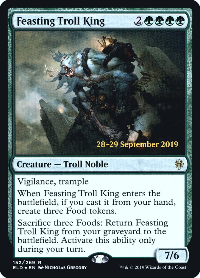Feasting Troll King (Prerelease) (Throne of Eldraine) - (Foil): Throne of Eldraine Promos