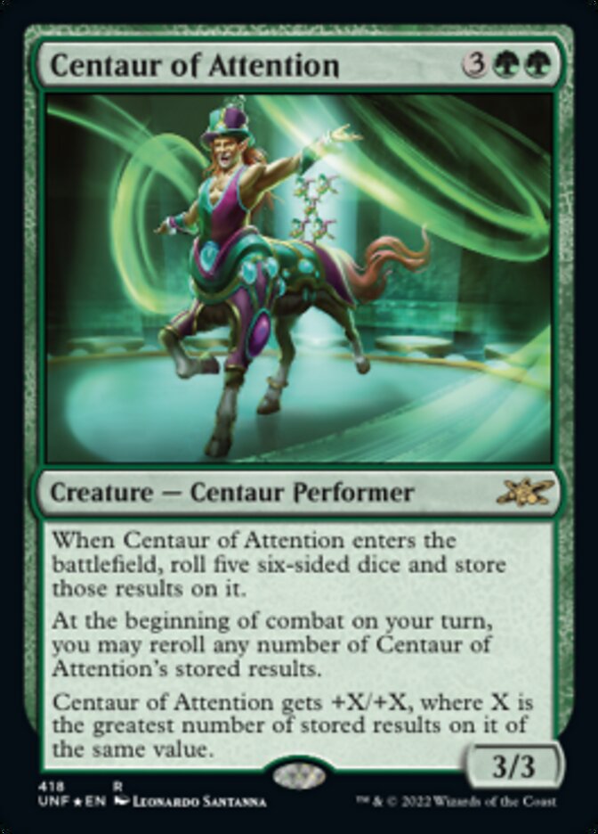 Centaur of Attention (Galaxy Foil) - (Foil): Unfinity