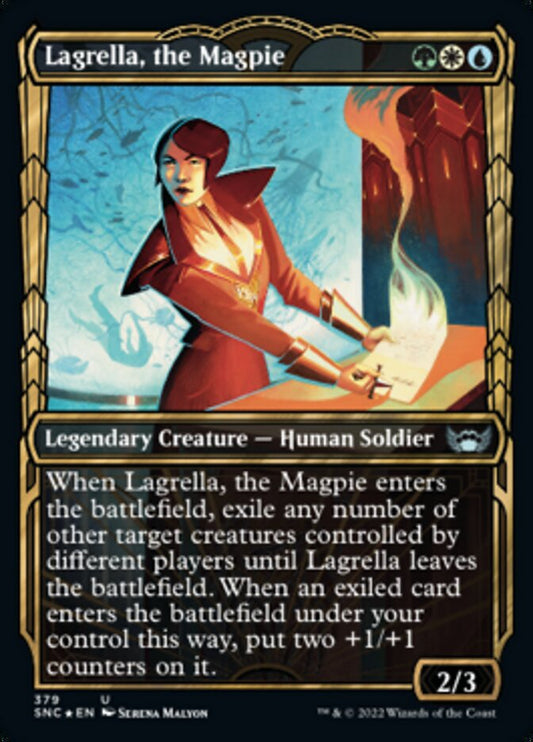 Lagrella, the Magpie (Showcase) (Gilded Foil) - (Foil): Streets of New Capenna