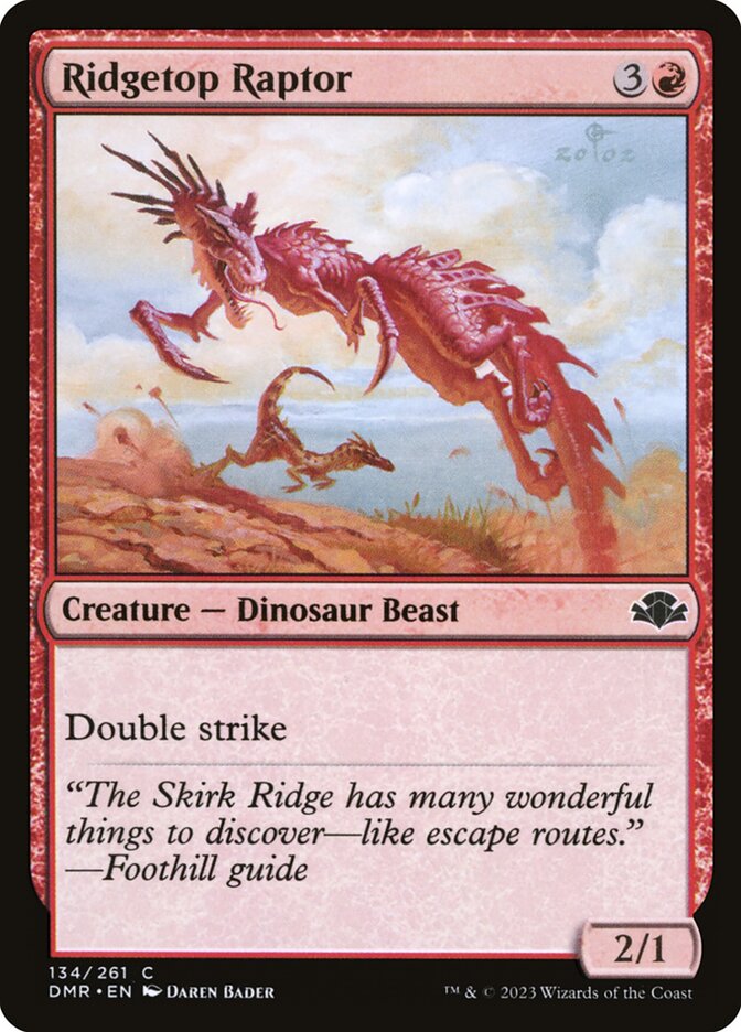 Ridgetop Raptor - (Foil): Dominaria Remastered