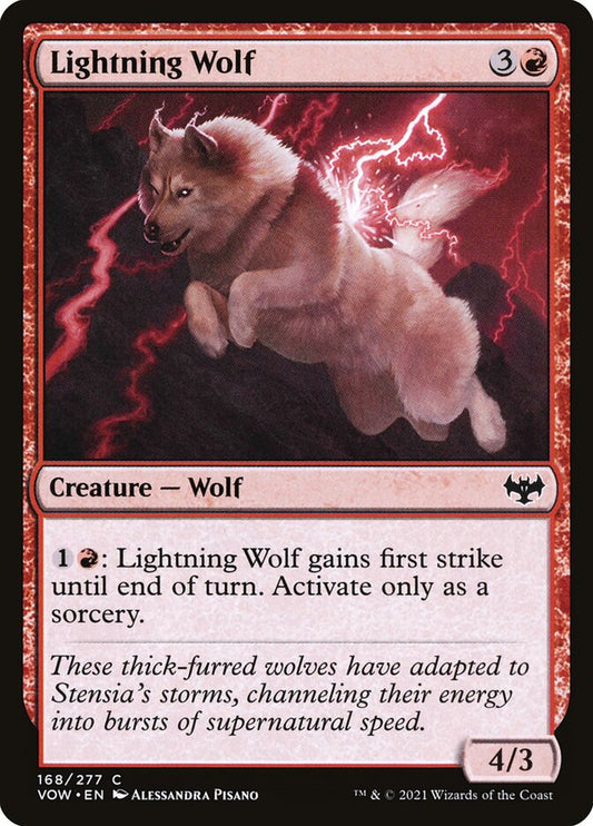 Lightning Wolf - (Foil): Innistrad: Crimson Vow