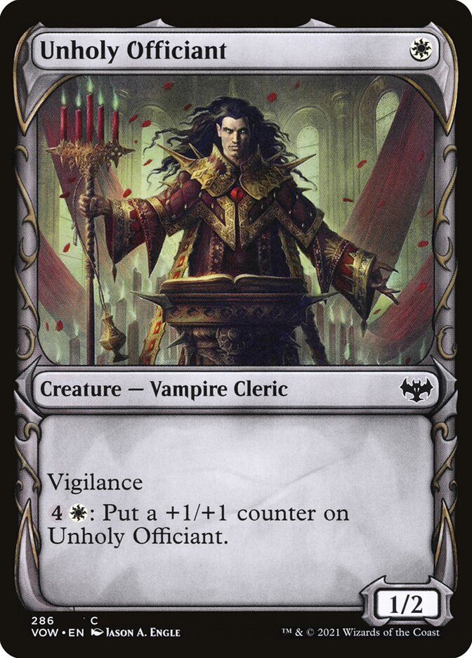 Unholy Officiant (Showcase) - (Foil): Innistrad: Crimson Vow