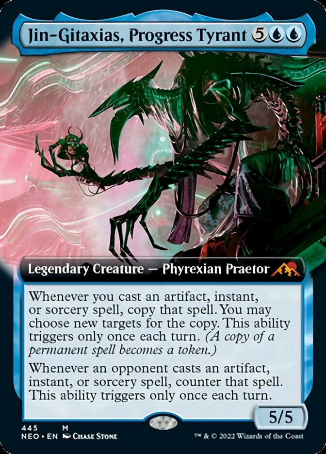 Jin-Gitaxias, Progress Tyrant (Extended Art) - (Foil): Kamigawa: Neon Dynasty
