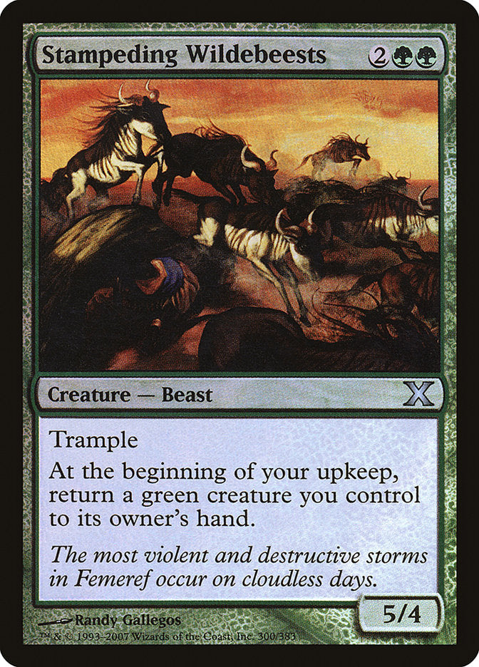 Stampeding Wildebeests - (Foil): Tenth Edition