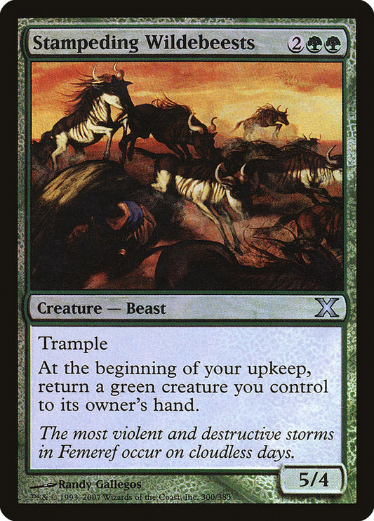 Stampeding Wildebeests - (Foil): Tenth Edition