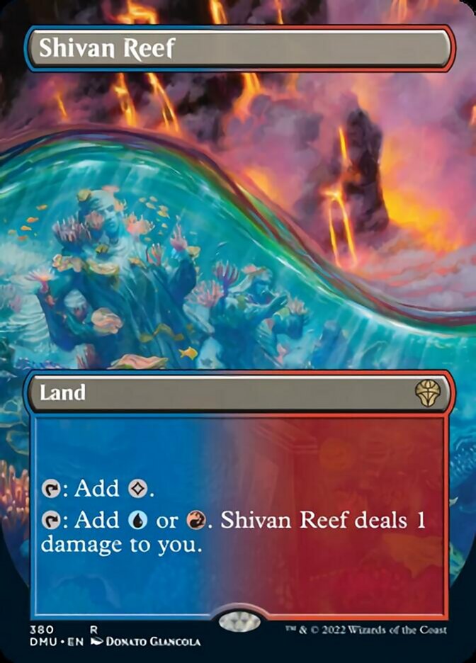 Shivan Reef (Borderless) - (Foil): Dominaria United