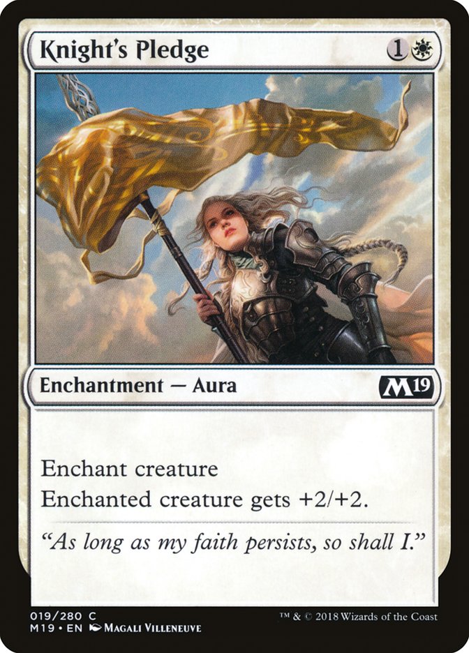 Knight's Pledge - (Foil): Core Set 2019
