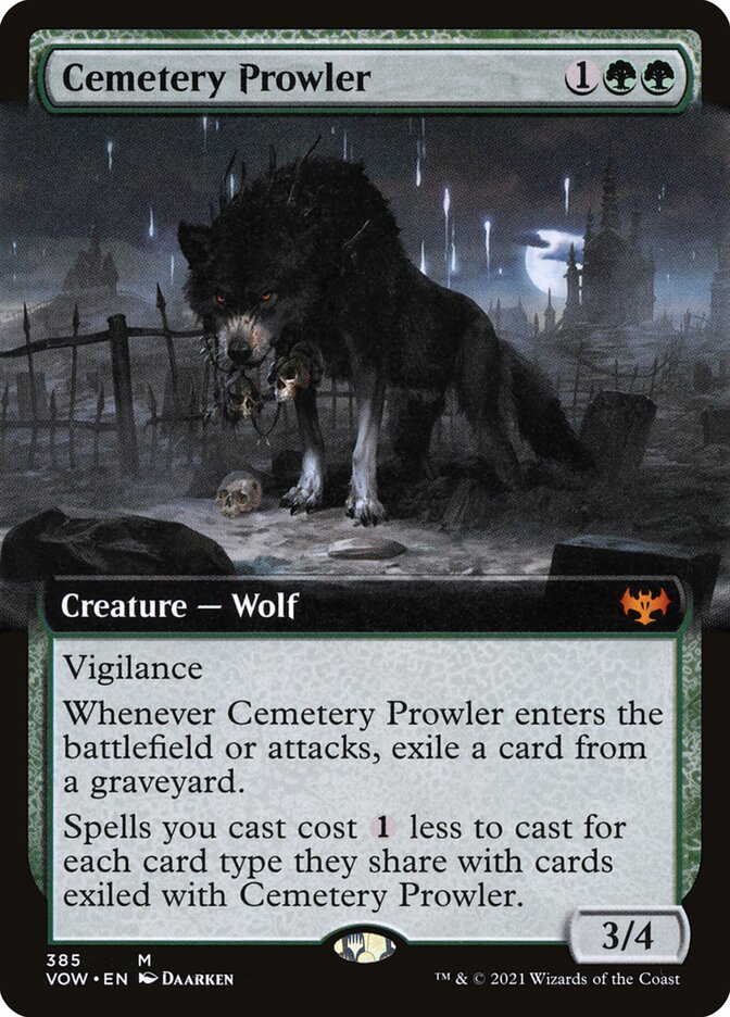 Cemetery Prowler (Extended Art): Innistrad: Crimson Vow