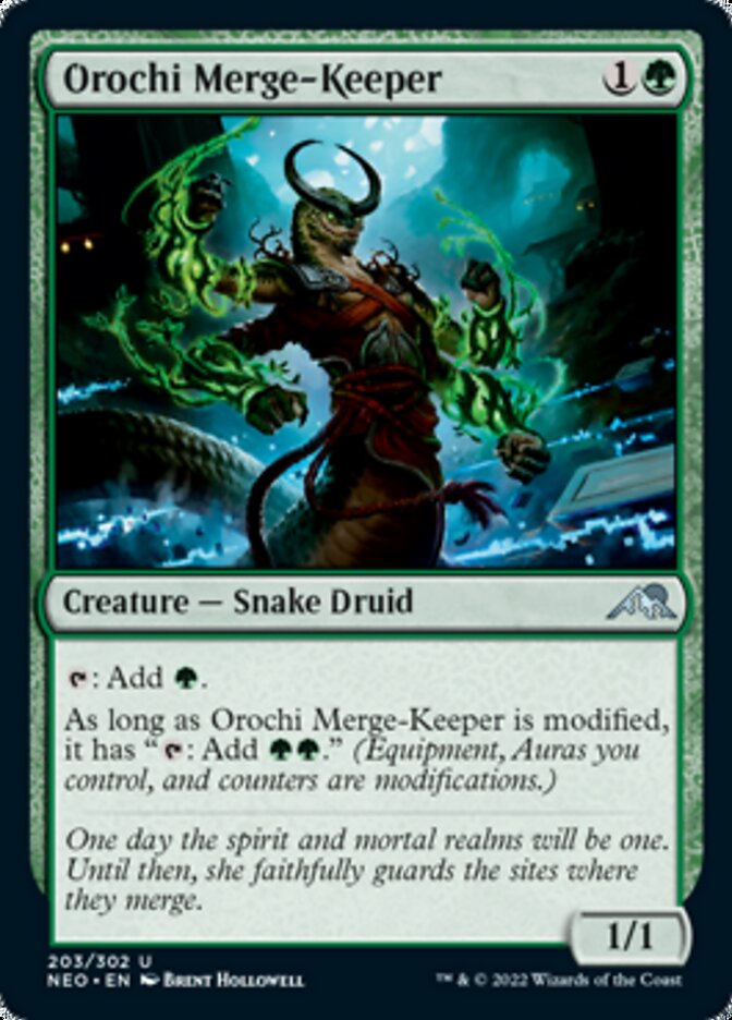Orochi Merge-Keeper - (Foil): Kamigawa: Neon Dynasty