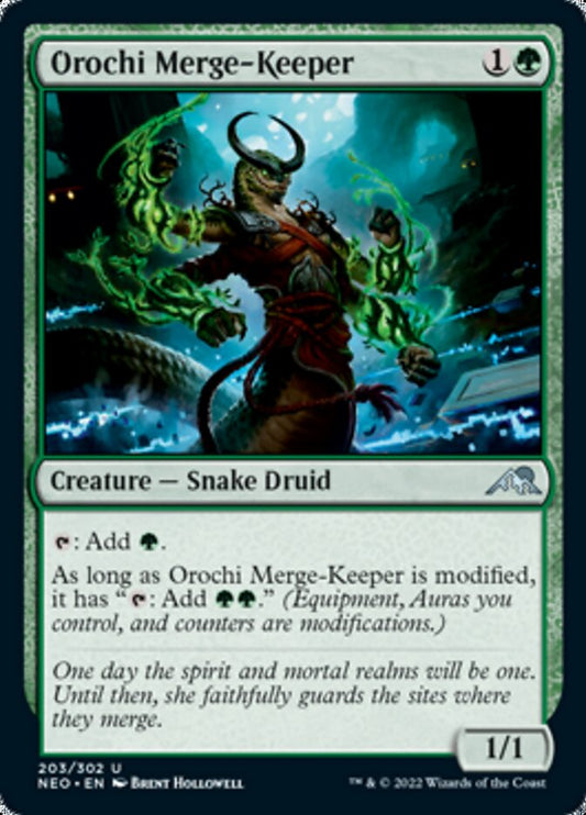 Orochi Merge-Keeper - (Foil): Kamigawa: Neon Dynasty