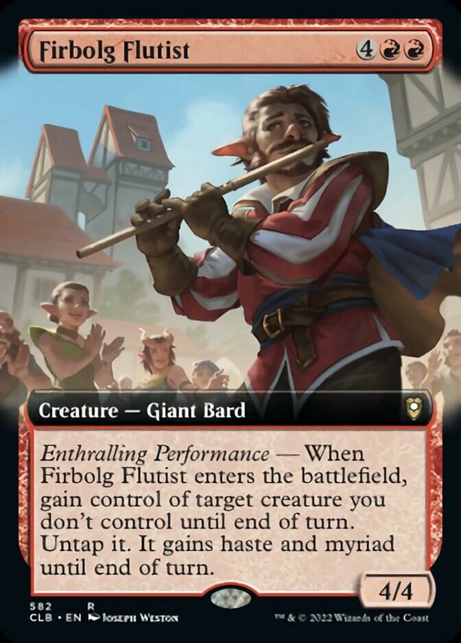 Firbolg Flutist (Extended Art) - (Foil): Commander Legends: Battle for Baldur's Gate