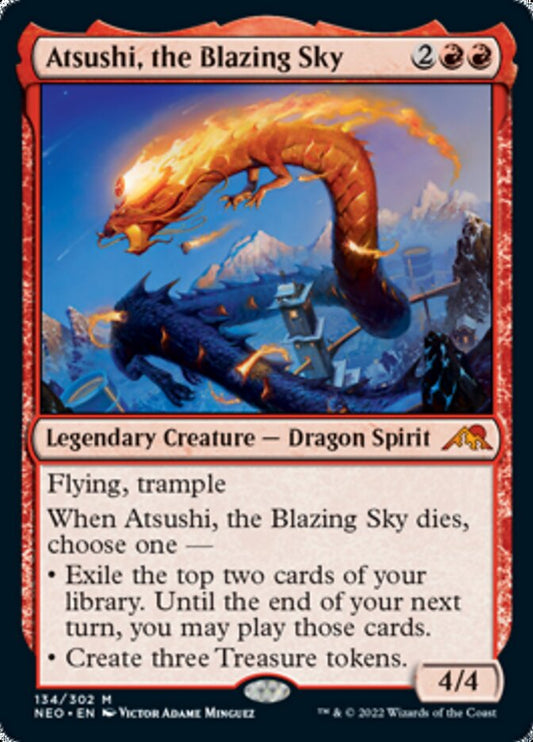 Atsushi, the Blazing Sky - (Foil): Kamigawa: Neon Dynasty
