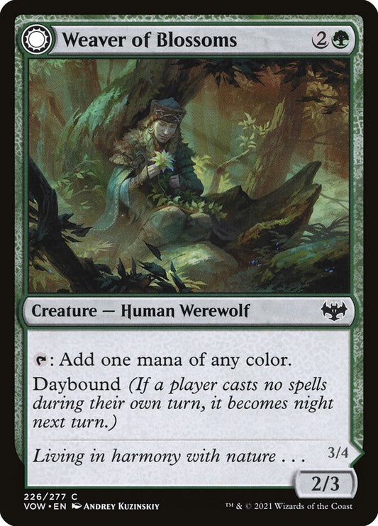 Weaver of Blossoms // Blossom-Clad Werewolf: Innistrad: Crimson Vow