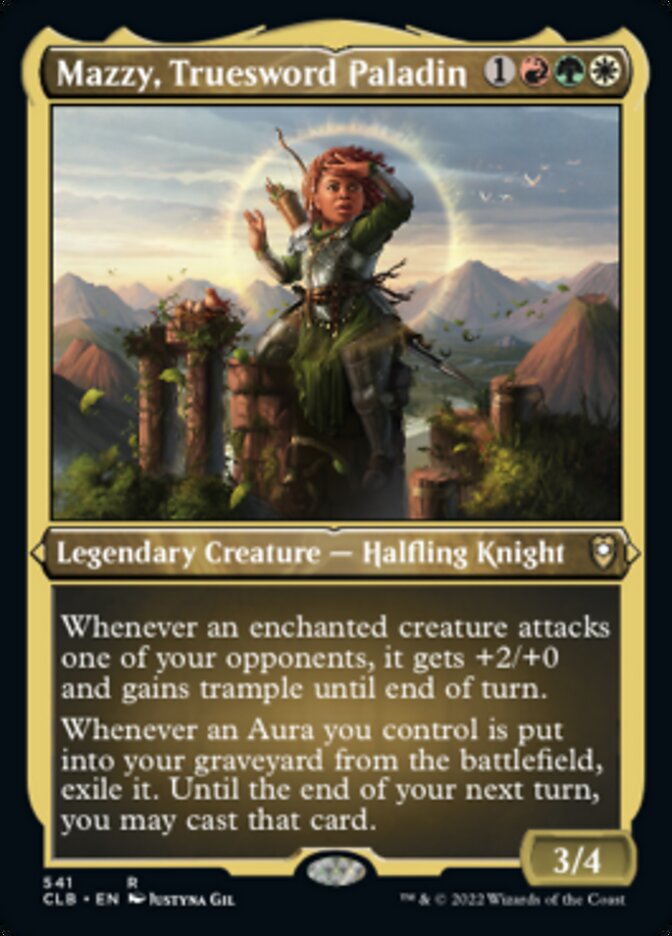 Mazzy, Truesword Paladin (Foil Etched) - (Foil): Commander Legends: Battle for Baldur's Gate