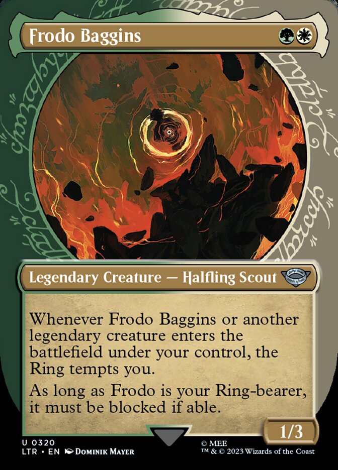 Frodo Baggins (Borderless) (Showcase) - (Foil): The Lord of the Rings: Tales of Middle-earth
