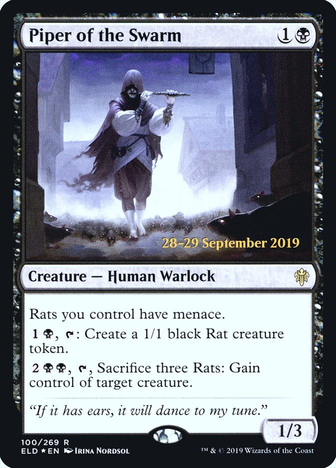 Piper of the Swarm (Prerelease) (Throne of Eldraine) - (Foil): Throne of Eldraine Promos